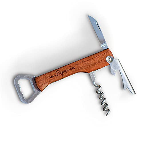 Text each side Any Image Personalised Wine Corkscrew Bottle Opener